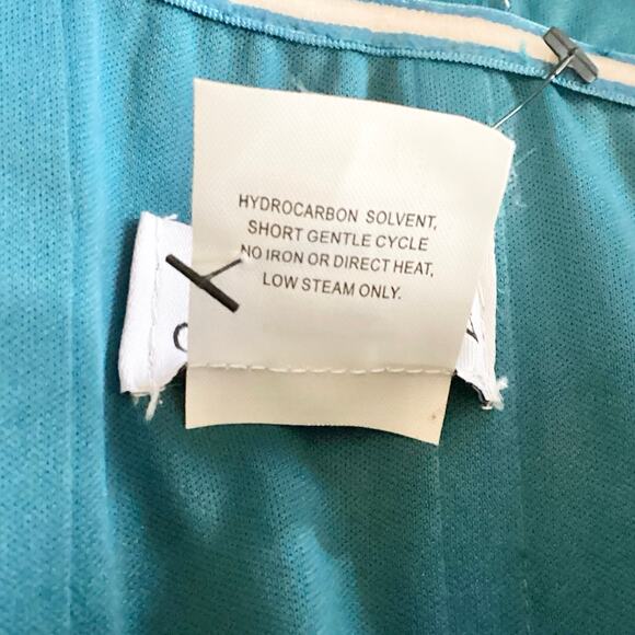 Rene Ruiz Collection Blue Metallic Strapless Sweetheart Column Dress 6 - Picture 9 of 9